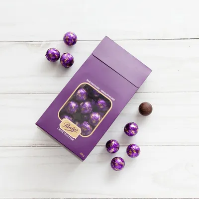 Dark Chocolate Foiled Balls, Purple Gift Tote, 225 g