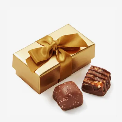Assorted Chocolate Gold Favour, Gold Ribbon
