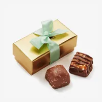 Assorted Chocolate Gold Favour, Mint Ribbon