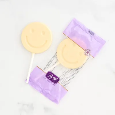 White Chocolate Smiley Lolly, 30 g