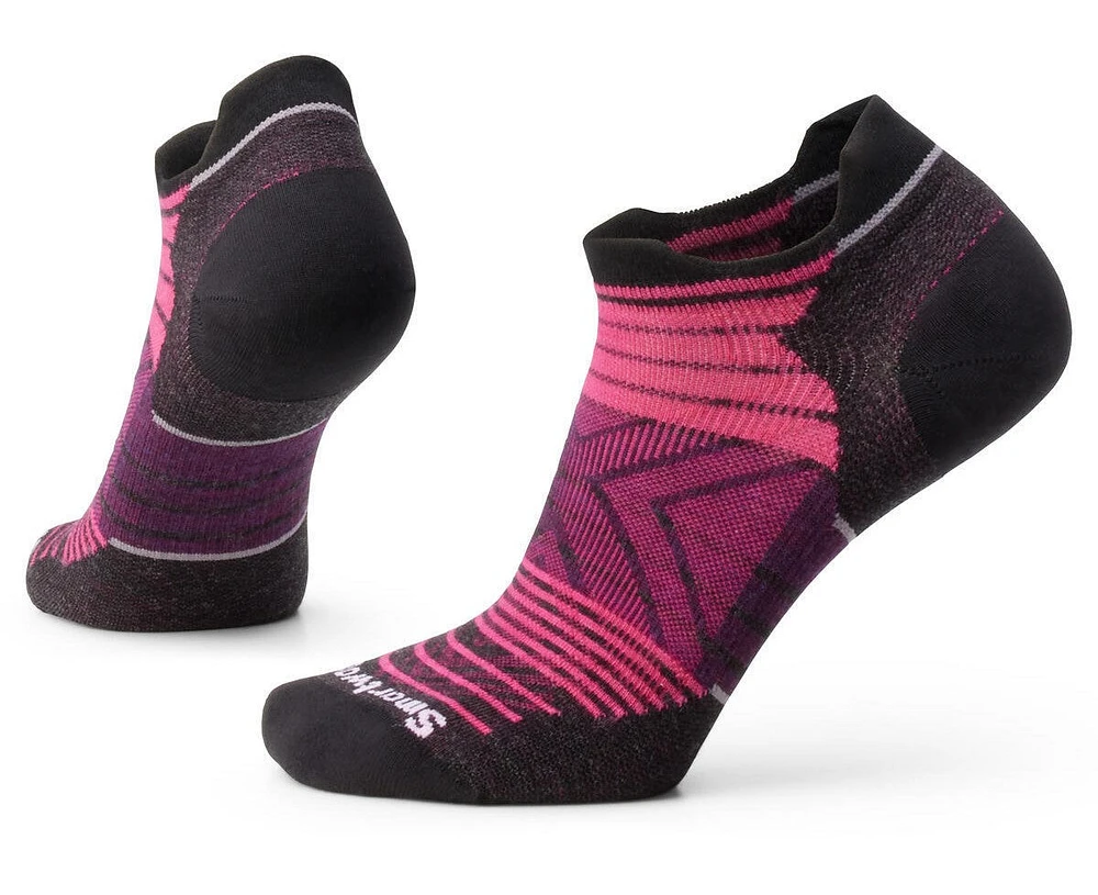 Women's Run Zero Cushion Stripe Low Ankle Socks Power Pink