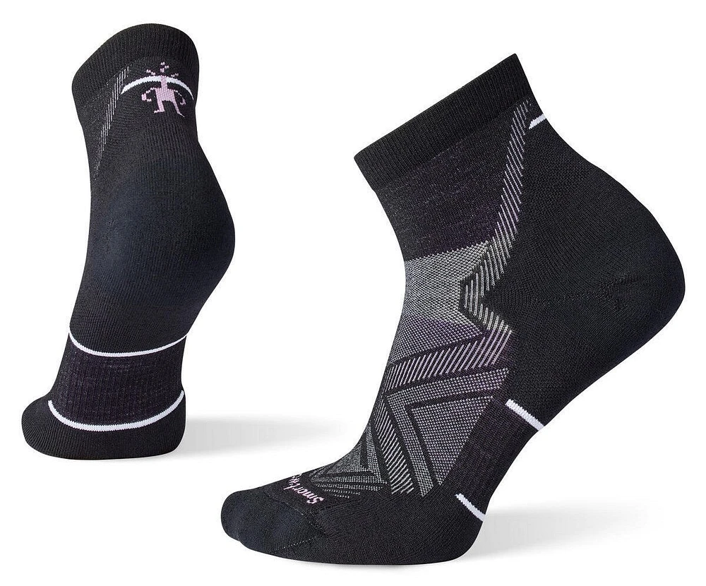 Women's Run Targeted Cushion Ankle Socks Black