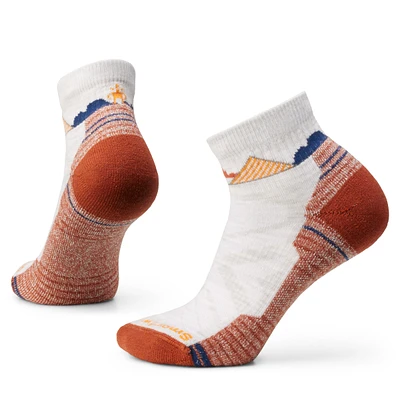 W Hike Light Cushion Clear Canyon Pattern Ankle Socks Ash