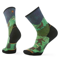 Trail Run Targeted Cushion Neature Print Crew Socks Twilight Blue