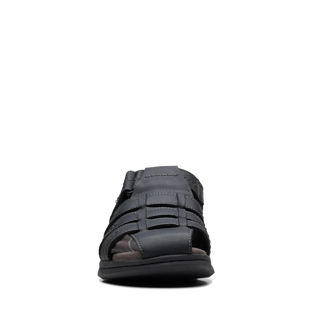 Walkford Fish Leather Black Tumbled