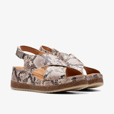 Kassanda Step Synthetic Snake Print