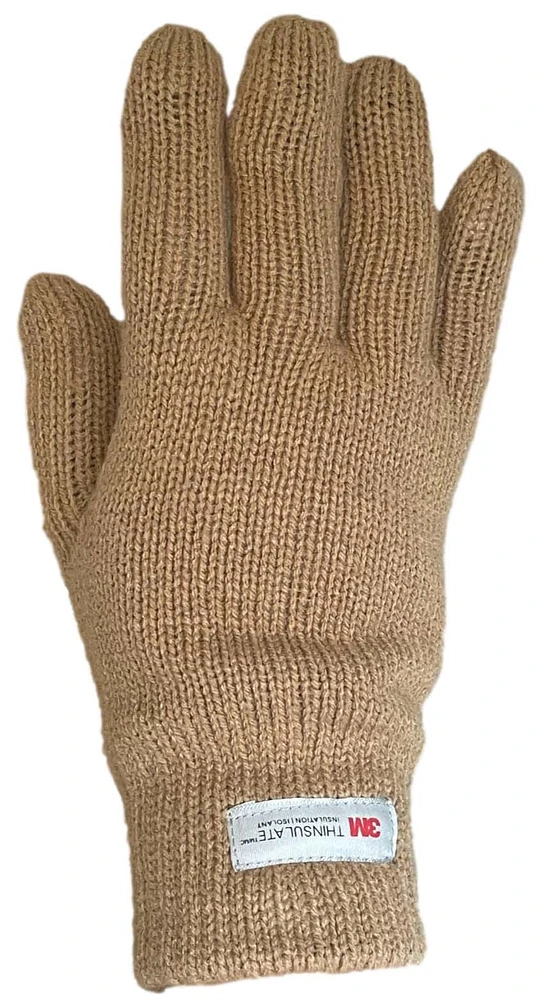 Knit Glove C40 Thinsulate Poly Lined Camel