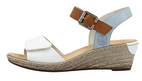 White 2 Strap Wedge