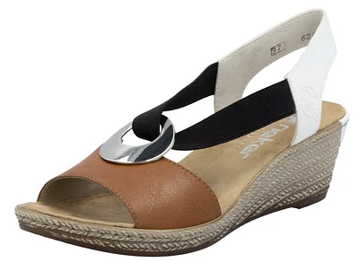 Tan Elastic Pull On Wedge