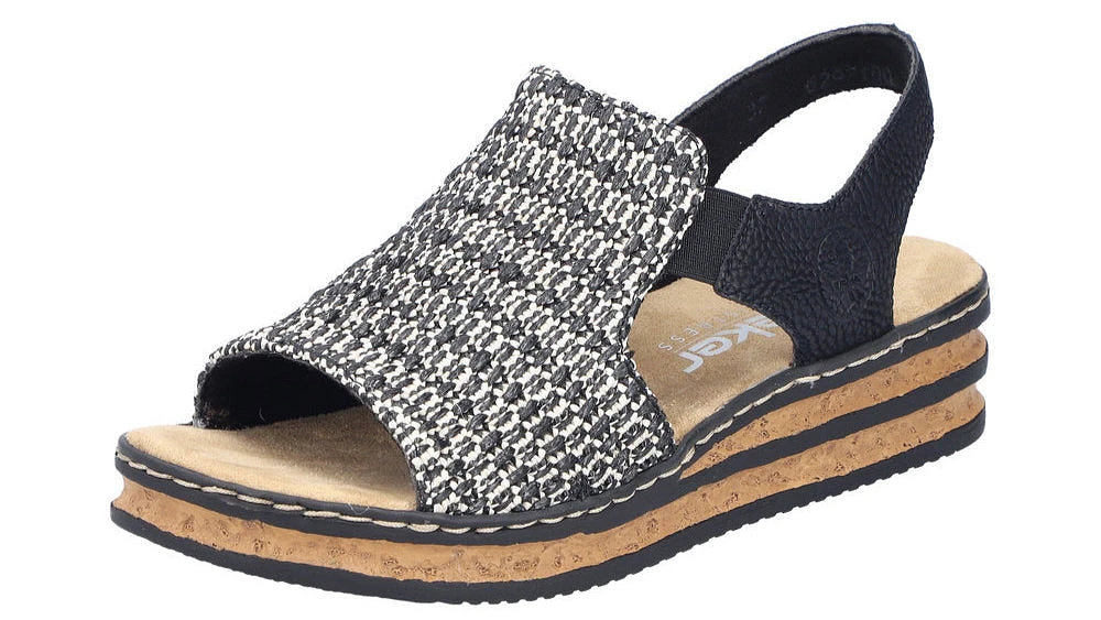 Black Woven Sling Back