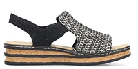 Black Woven Sling Back