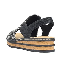 Black Woven Sling Back