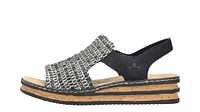 Black Woven Sling Back