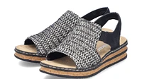 Black Woven Sling Back