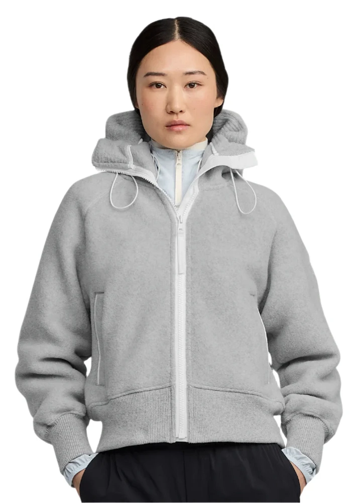 Women's Chilliwack Fleece Bomber - Humanature Silverbirch Heather