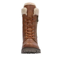 Tan Warm Lined Lace Up Boot