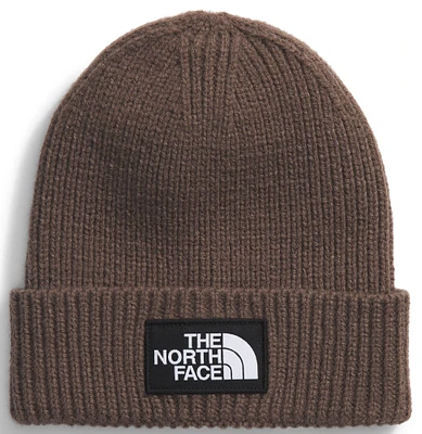 TNF Logo Box Cuffed Beanie Smokey Brown