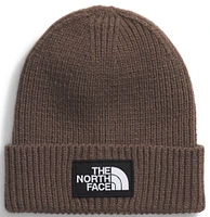 TNF Logo Box Cuffed Beanie Smokey Brown