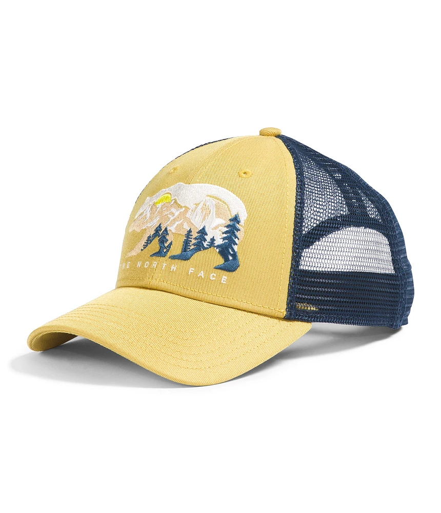 Embroidered Mudder Trucker Yellow Silt Summit Navy Bear Graphic