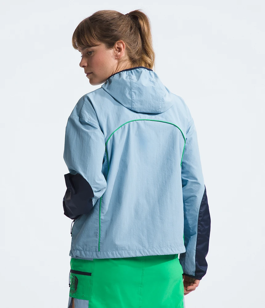 Women's Trailwear Wind Whistle Jacket Steel Blue Optic Emerald