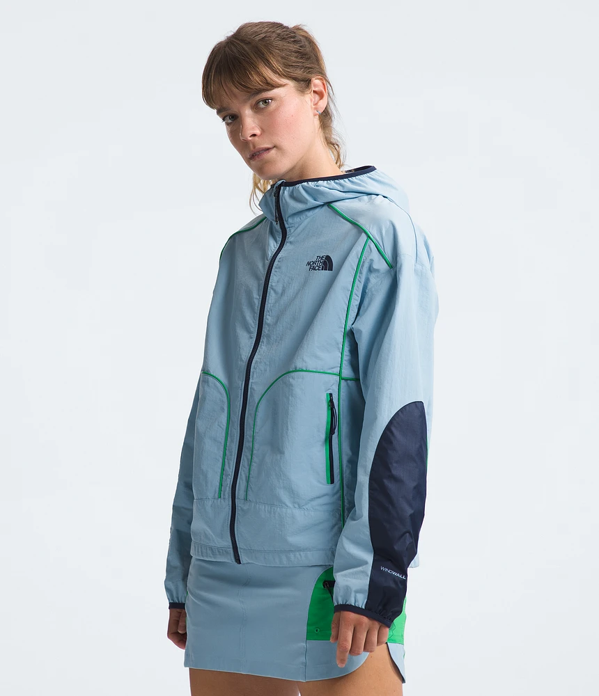 Women's Trailwear Wind Whistle Jacket Steel Blue Optic Emerald