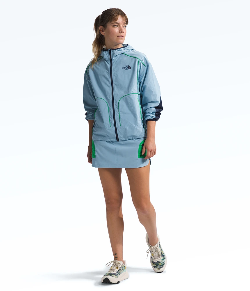 Women's Trailwear Wind Whistle Jacket Steel Blue Optic Emerald