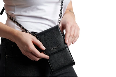 Phone Crossbody Black Pebble