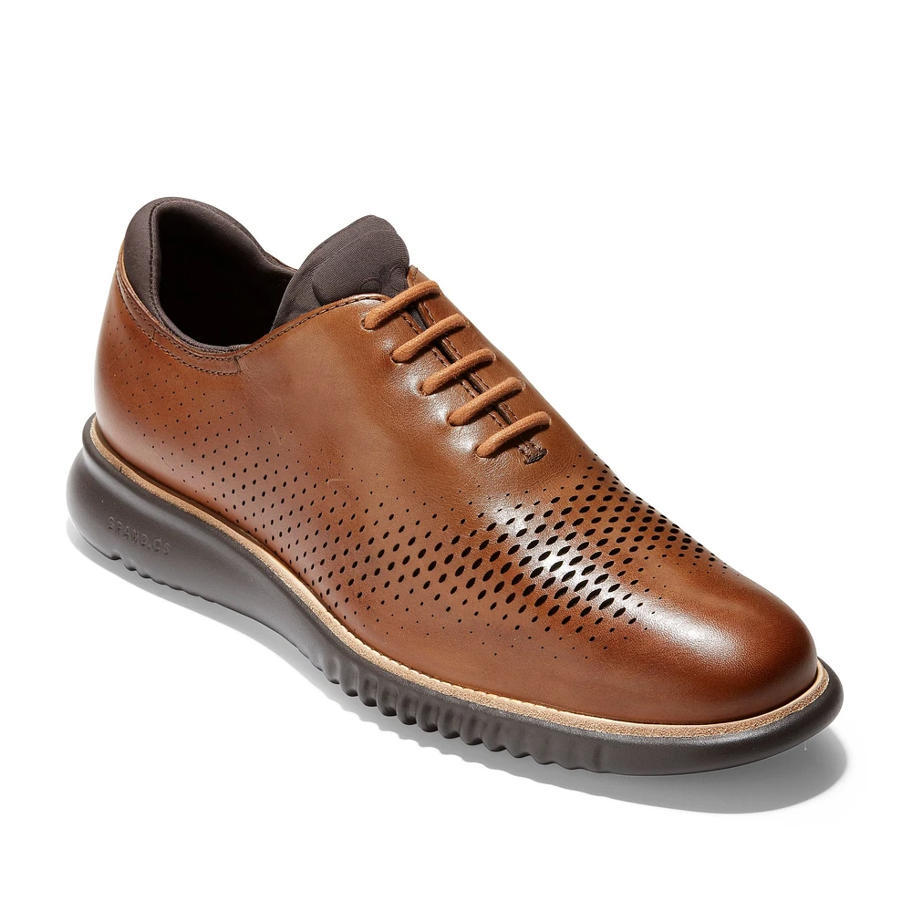 2.zerogrand Laser Wingtip Oxford Lined Tan