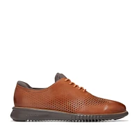 2.zerogrand Laser Wingtip Oxford Lined Tan