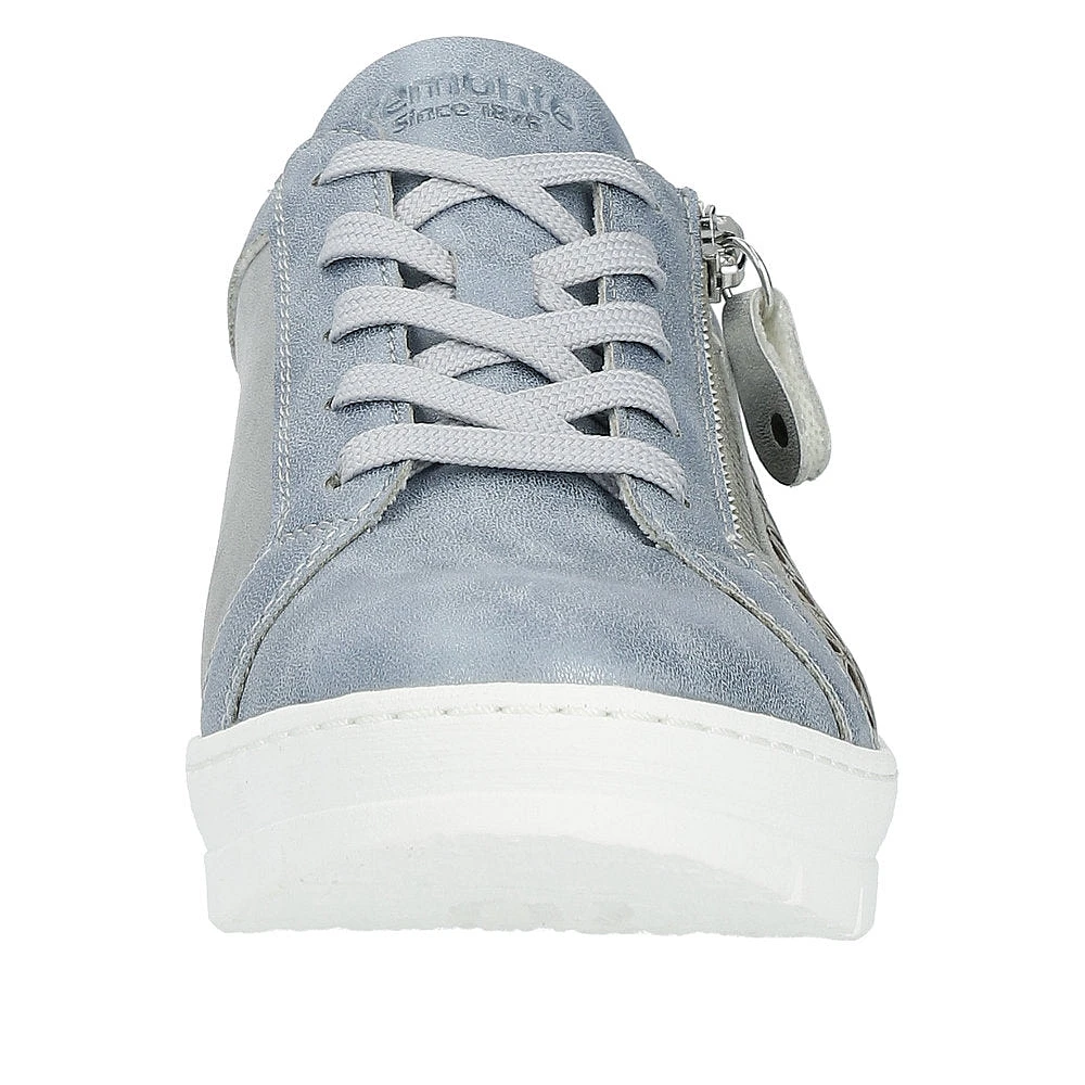 Blue Silver Lace Up