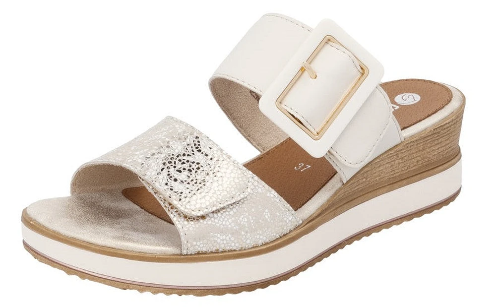 White 2 Strap Wedge Slide