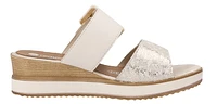 White 2 Strap Wedge Slide