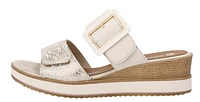 White 2 Strap Wedge Slide