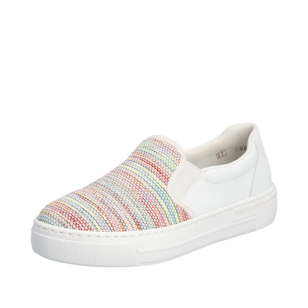 Rainbow White Slip On