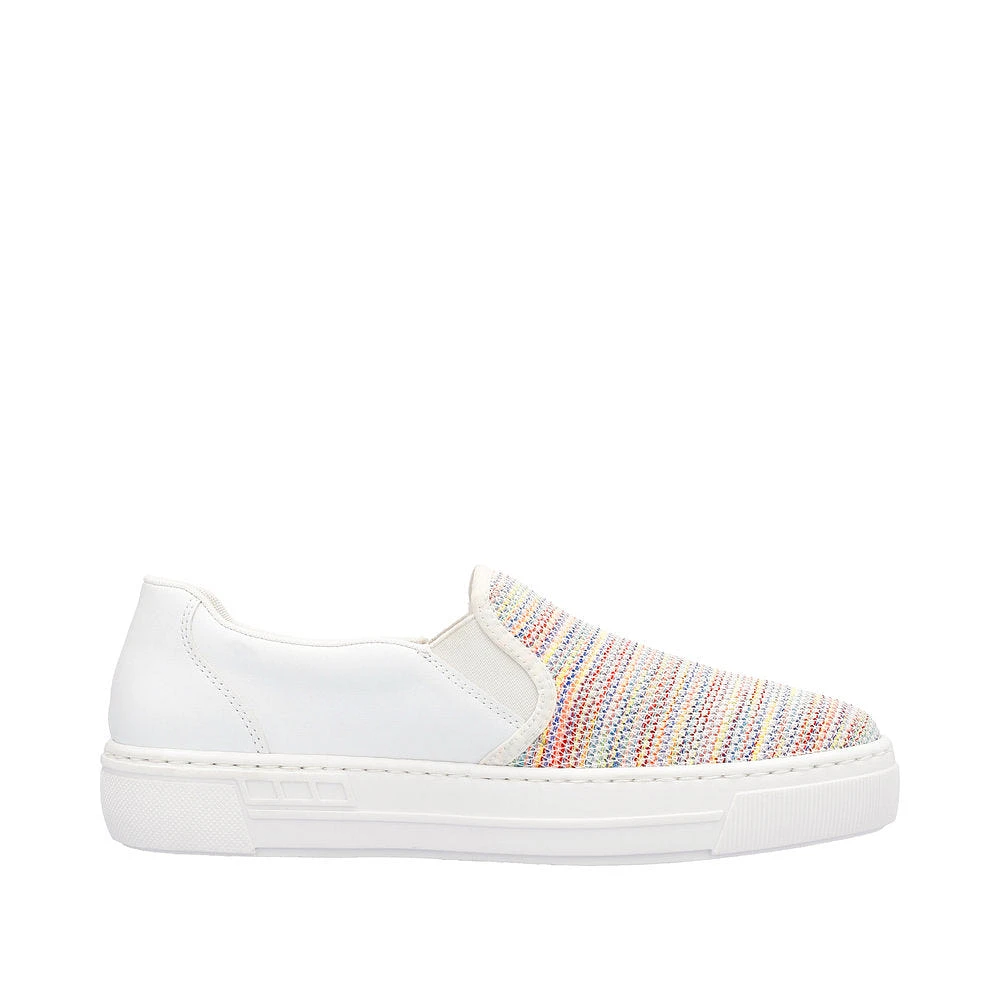 Rainbow White Slip On