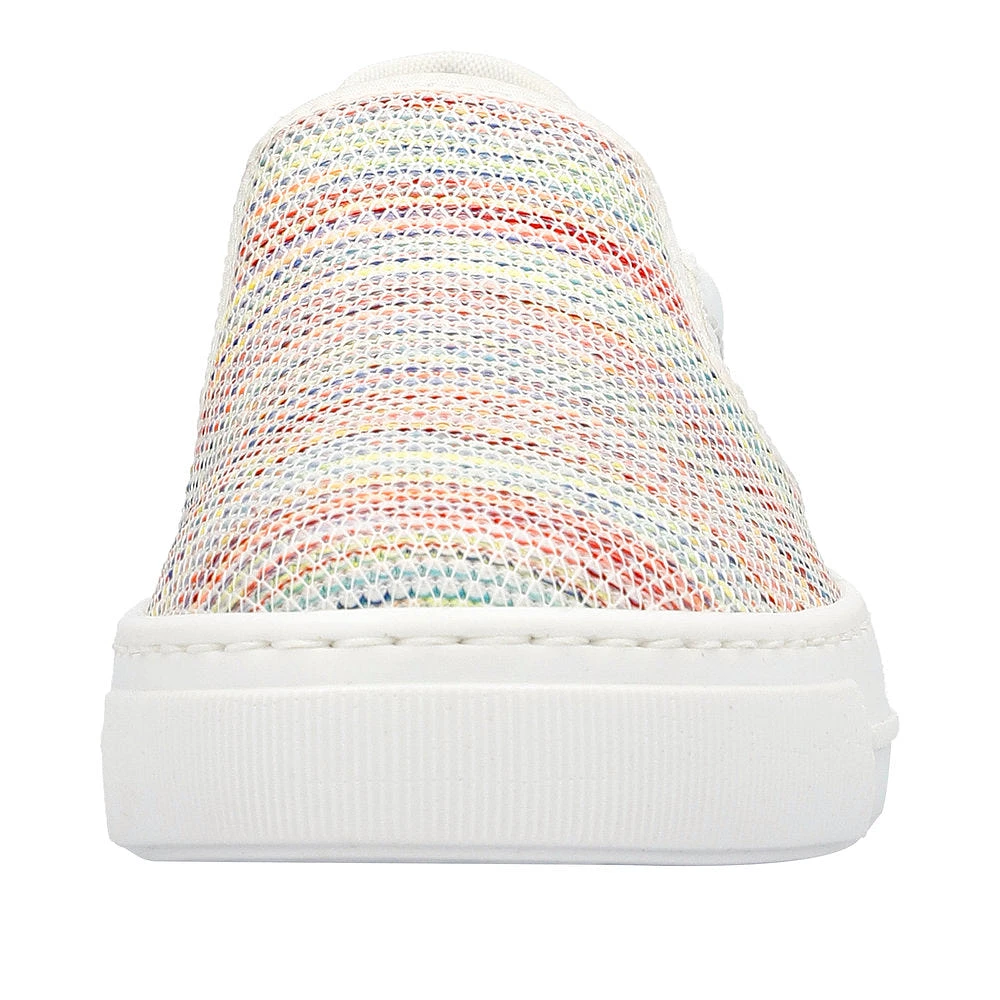 Rainbow White Slip On