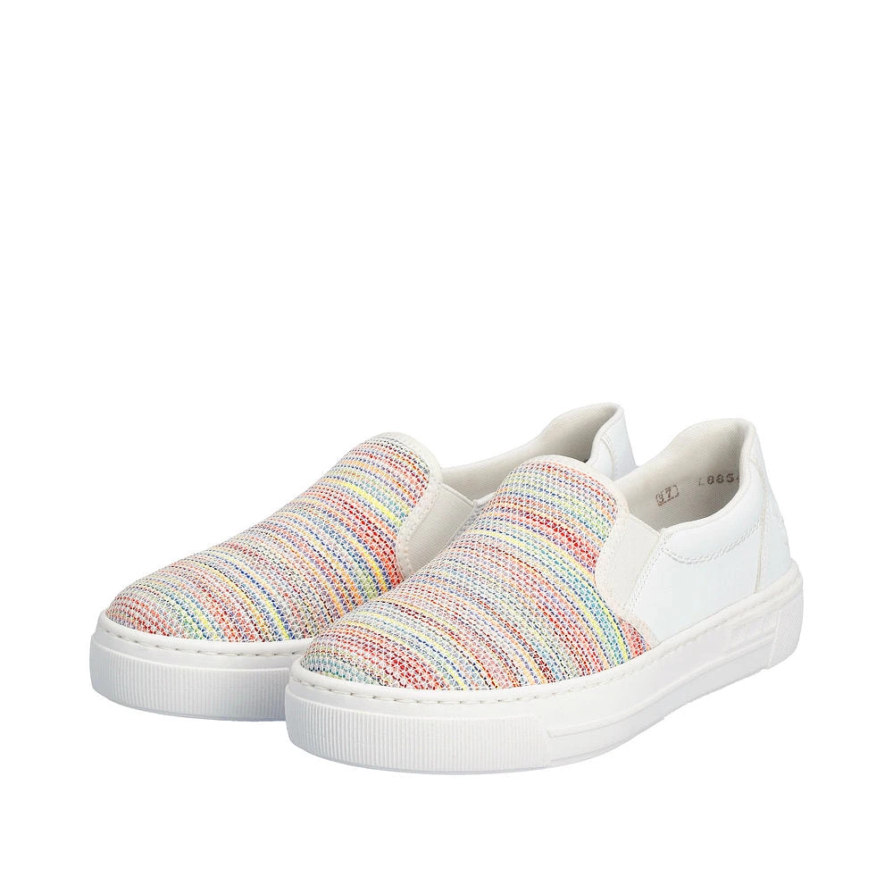 Rainbow White Slip On