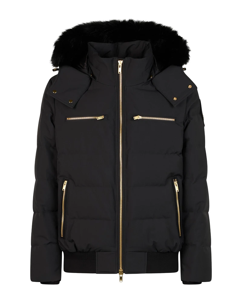 Cloud Bomber Shearling Gold Black With