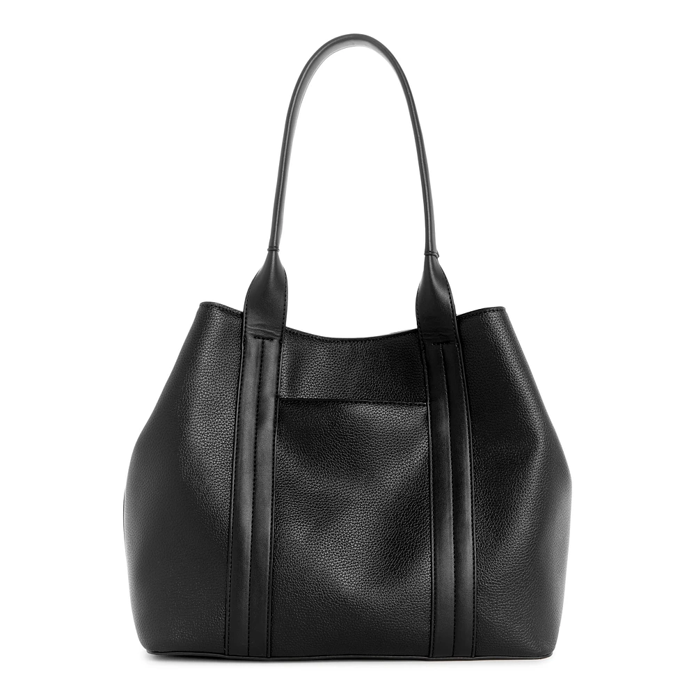 Kyndall Trap Tote W/Pouch Black