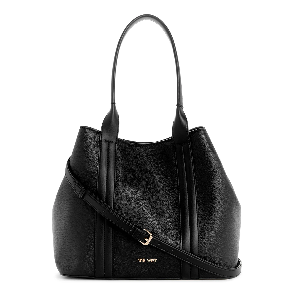 Kyndall Trap Tote W/Pouch Black