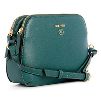 Eliena Mini DBL Zip Crossbody Bottle Green