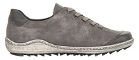 Grey Lace Shoe Side Zip