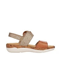 Tan Metallic Sandal