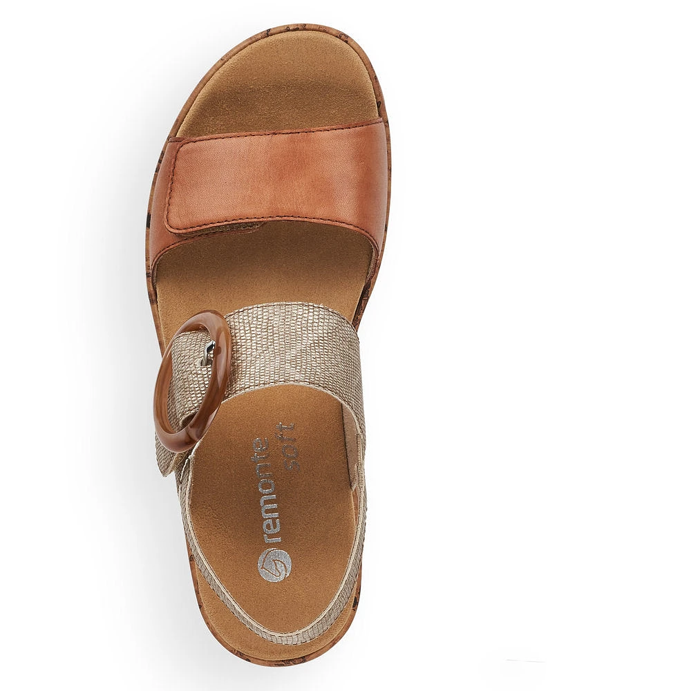 Tan Metallic Sandal