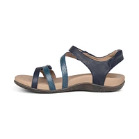 Jess Adjustable Quarter Strap Sandal Navy