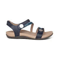 Jess Adjustable Quarter Strap Sandal Navy