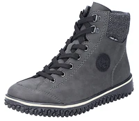 Anthracite Warm Lined Lace Up Boot