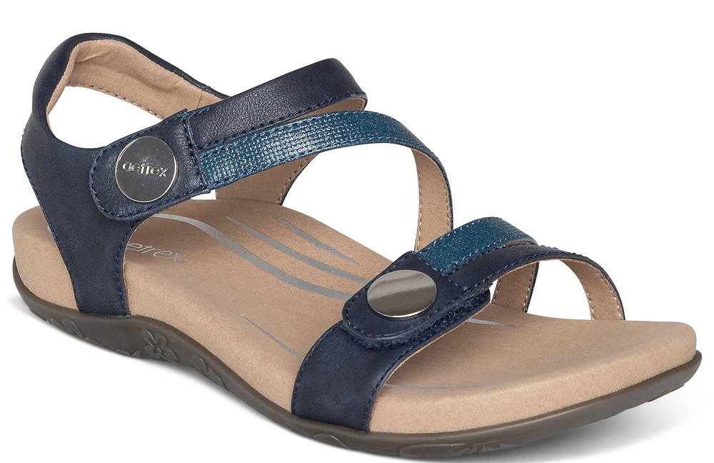 Jess Adjustable Quarter Strap Sandal Navy