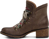 Joleen Dark Taupe Lace Up Boot