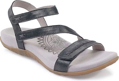 Gabby Adjustable Quarter Strap Sandal Pewter